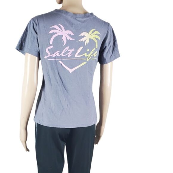 Salt Life Gray& Pink T-Shirt - Picture 1 of 4